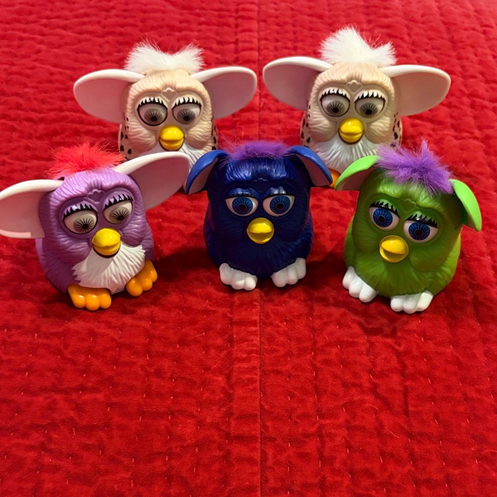 Colorful Furby Action Figures Set lot of 5